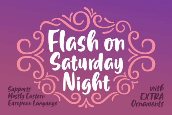 Flash on Saturday Night: A Script Font with Editorial Presence
