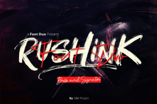 Rushink Duo: A Bold Brush and Script Typeface for Handmade Products